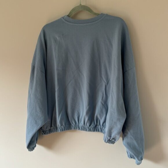 Adidas Women Blue Originals Triple Trefoil Crewneck Sweatshirt Size XL NWOT - Picture 10 of 13